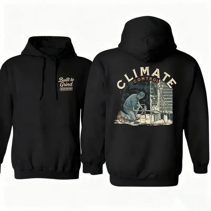 Climate Control Unisex Hoodie, Durable Work Clothes Pullover, Men’s Casual Jobsite Top for HVAC and Skilled Trades, Comfortable Everyday Workwear, Made in USA1.