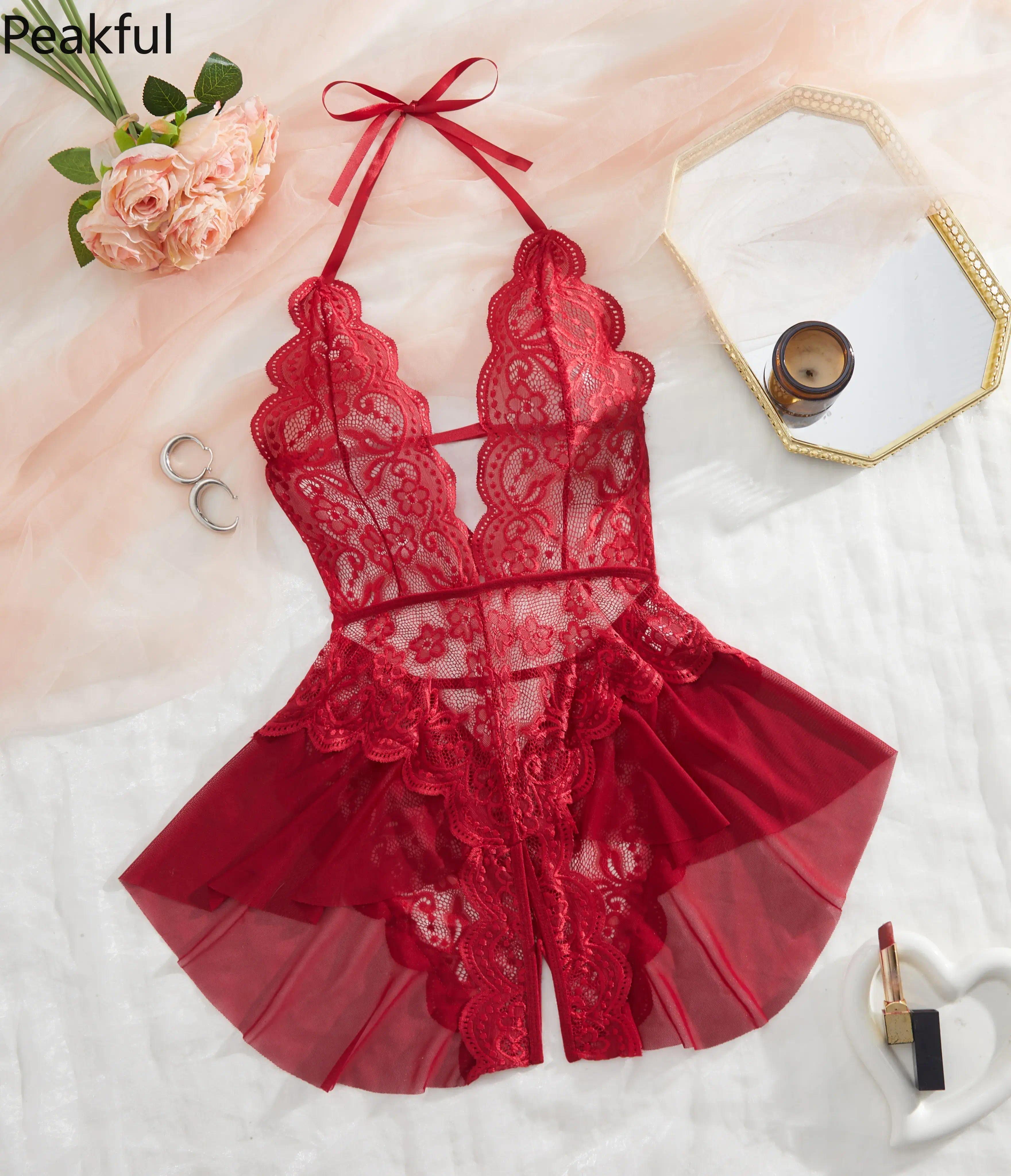 Women's Solid Color Lace Teddy Bodysuit, Trending Elegant Sleeveless Lingerie, Breathable Push-Up One-Piece Underwear for Ladies, soft skin-friendly fabric, perfect for daily loungewear, all-season pajama wear, dating nights and casual intimate styling