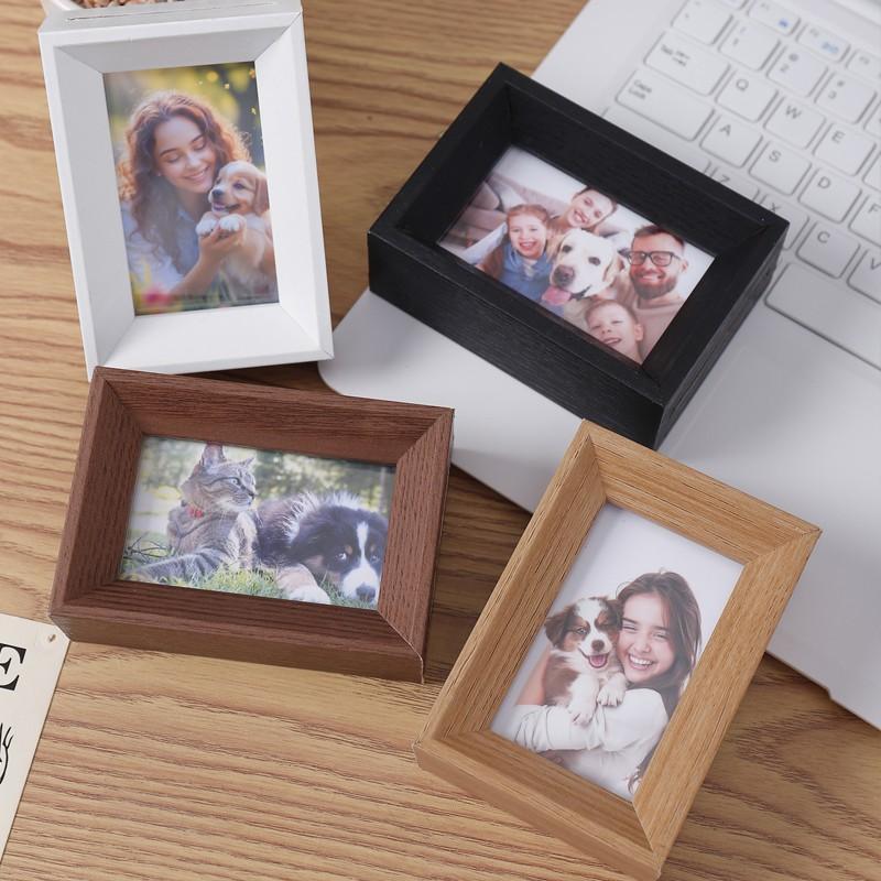 Vintage Style 3 Inch Photo Frame, Mini Decorative Frame for Living Room Bedroom, Holds 2 Photos, Ideal Gift for Birthdays Holidays