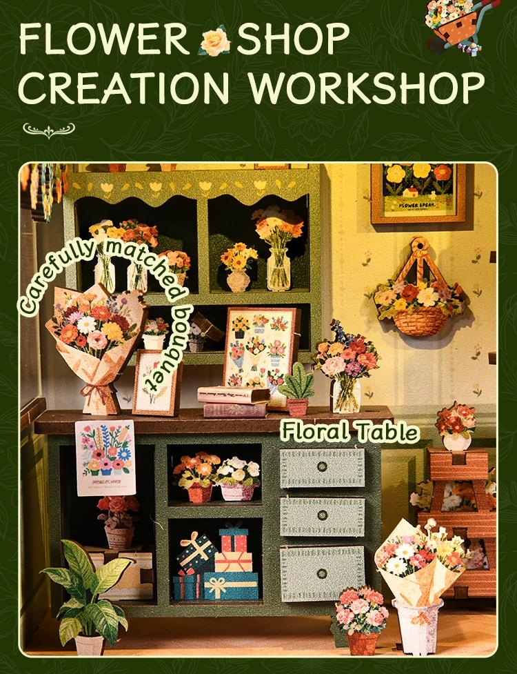 DIY Wooden Miniature House Model Kit, 3D Creative Puzzle Building Set, Handmade Gift for Home Decor & Collection, Includes English Manual