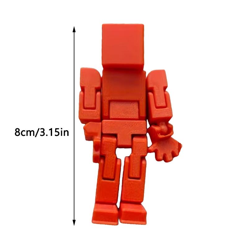 Adjustable Jointed Block Figure Model, Articulated Figures, Action Figurine, Desk Decoration for Computer, Office, School, Bedside Table, Car Console, Party, Home Decor Gift