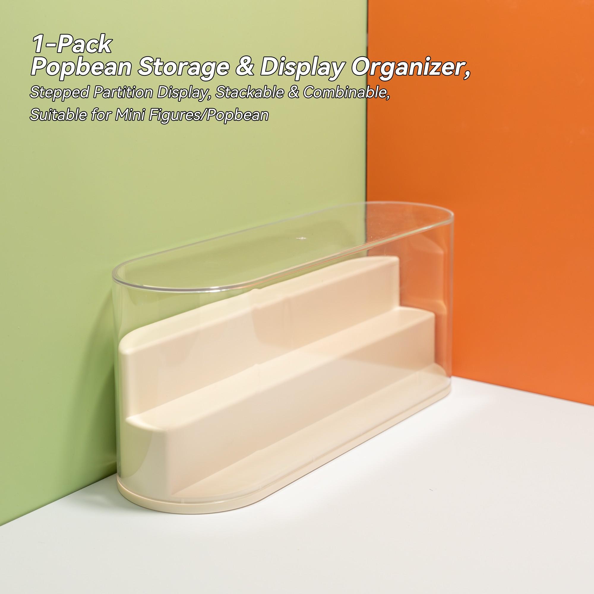 Stackable Staircase Desktop Storage Display Box, Curved Edge Design, Transparent Dustproof Moisture-Proof Cover, Perfect for Mini Figures, Figurine