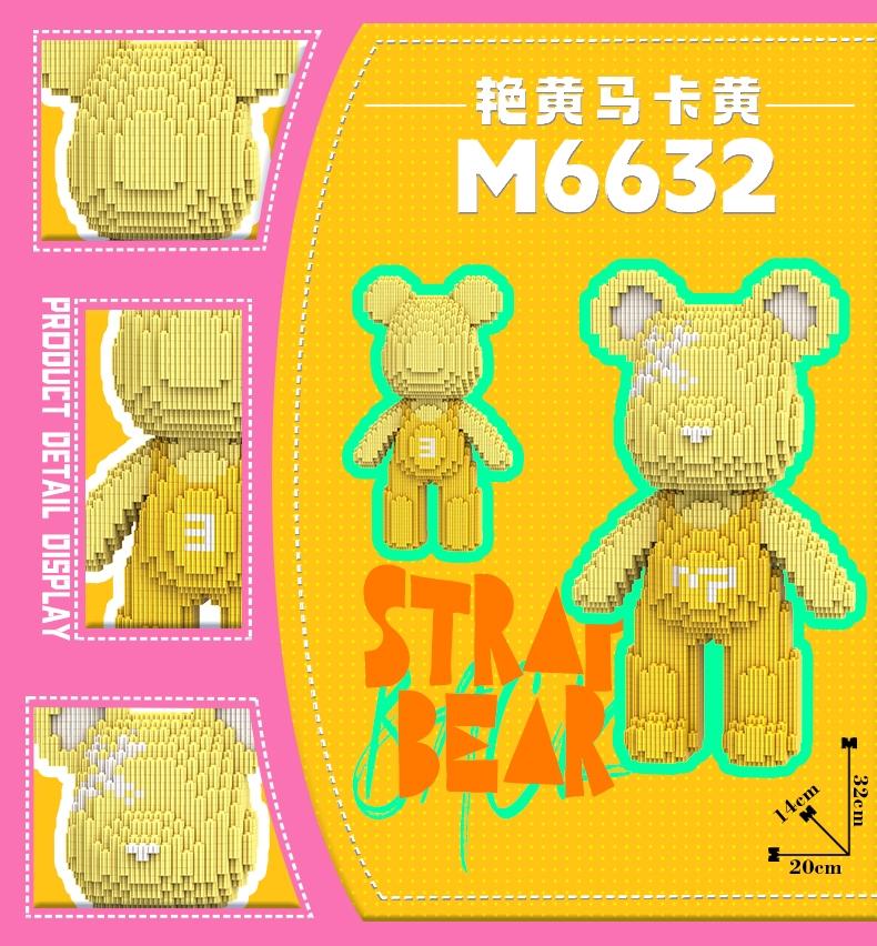 Building Block Toy Set, 32cm High Bear Puzzle, Creative Assembly Fun, Unisex Gift for Kids & Adults, Home Decor Decoration