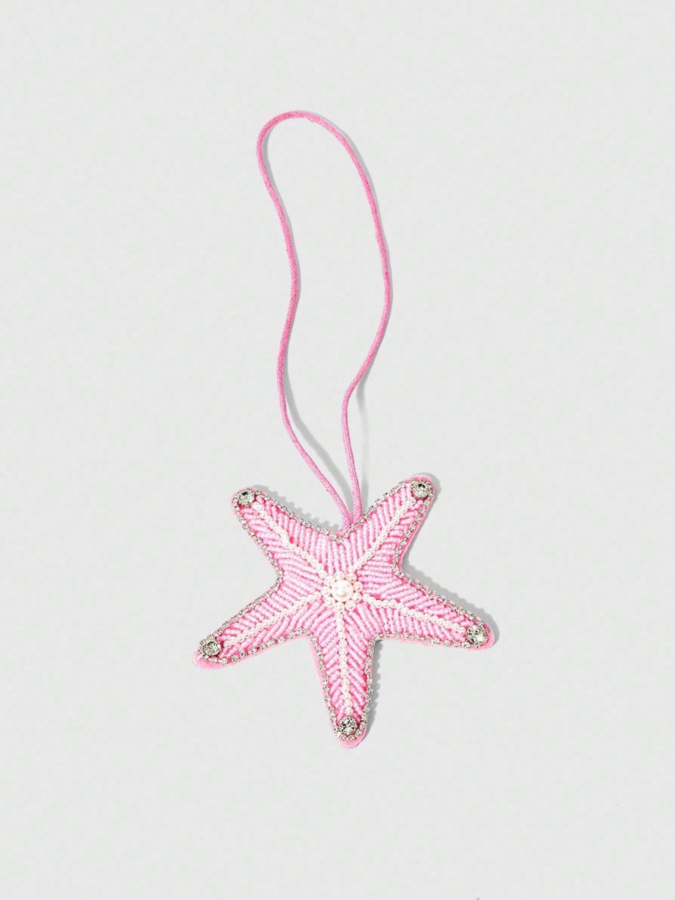 Handmade Pearl Shell Charm Pendant, Boho Style Keychain or Car Ornament, Perfect for Vacation Bags and Woven Handbags Decor, Charms For Bags