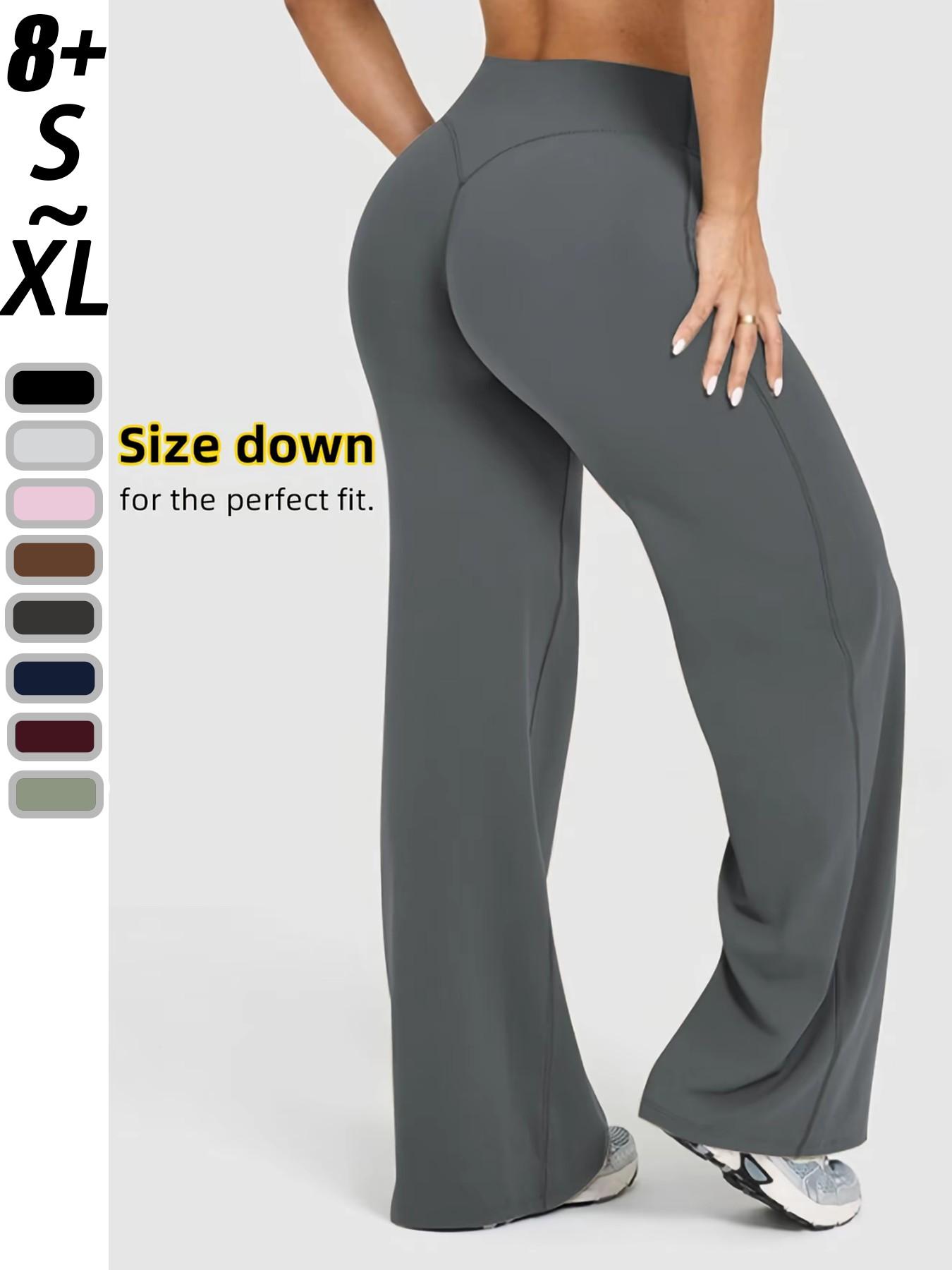 High Waist Sporty Yoga Pants, Fitted Plain Design, Comfortable Workout Apparel, Ideal for Outdoor Activities, All-Season Wear, Fitness Bottoms