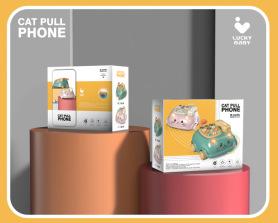 Children Bilingual English Cat Telephone Baby Educational Early Learning Story Machine Simulated Landline Toy