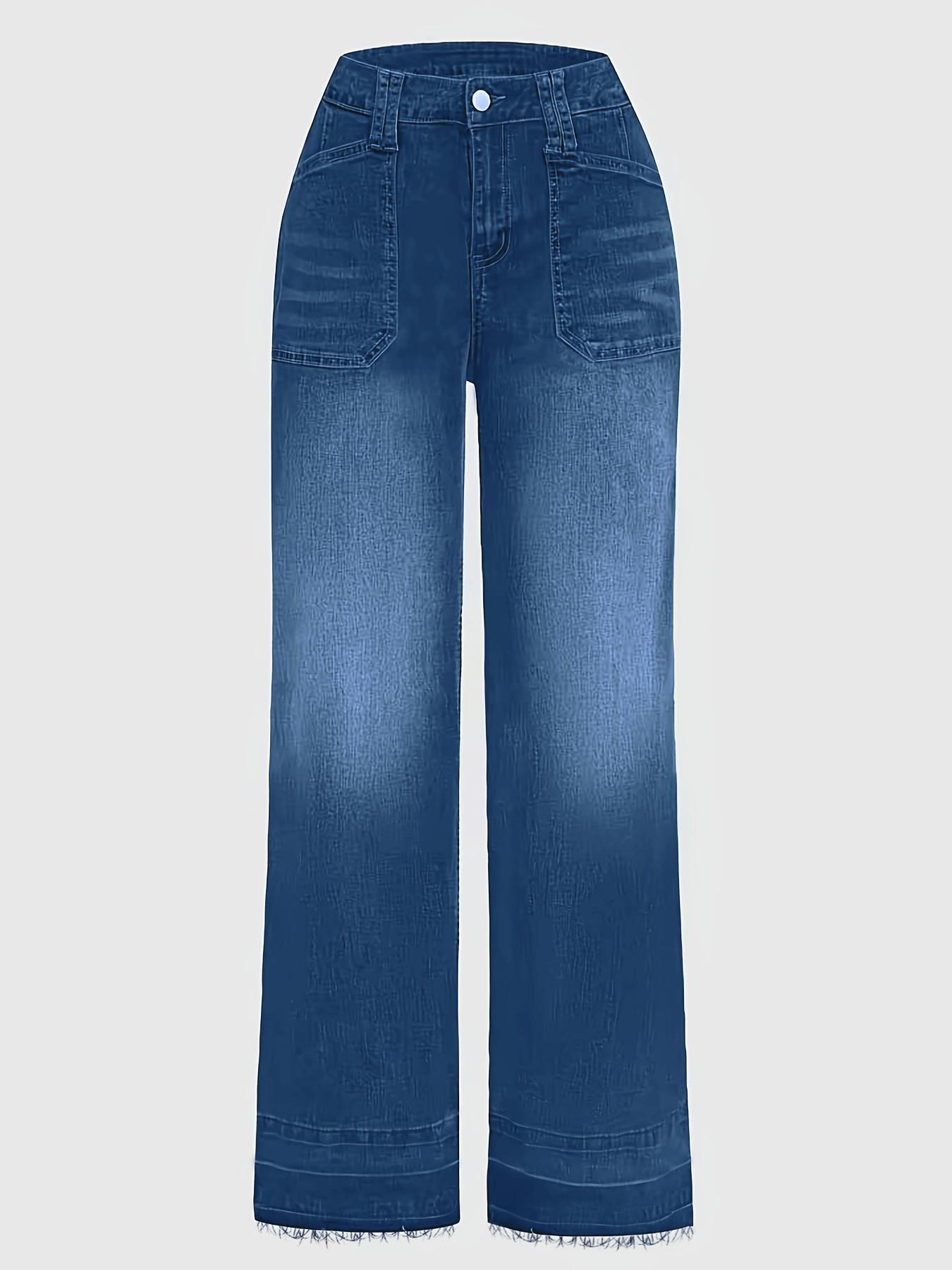 Women's Vintage Mid-Waist Straight Leg Jeans, Fitted Loose Fit Denim Jeans Pants, Casual Striped Design, All Seasons Wear, Womenswear