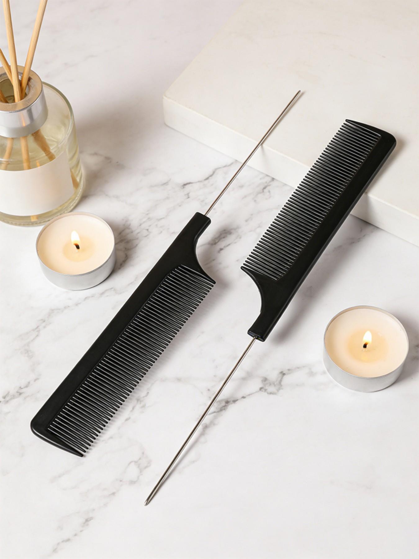 Anti-Static Comb Set, Fine Tooth Dense Combs, Steel Needle Tail Comb, Hair Styling Tool for Home and Salon Use