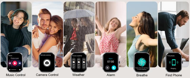 [Valentine's Day] Tukio 2026 New Smart Watch with AI ChatGPT AI Assistant, 1.91" HD Display, 112+ Fitness Activity Tracker, Heart Rate Monitor, Sleep Monitor, Step Counter, Bluetooth Calling, IP68 Waterproof, for Android & iOS - Monitoring