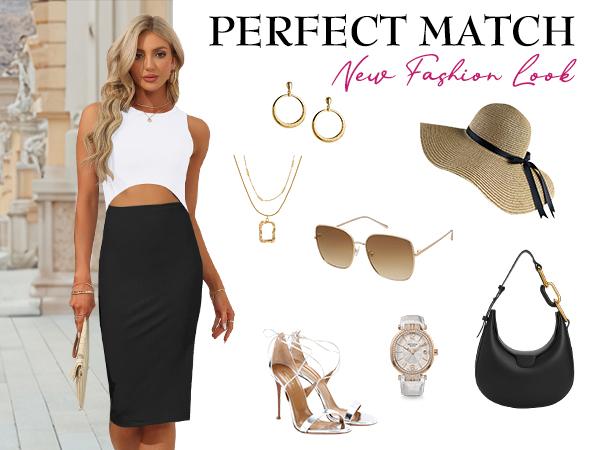 AUSELILY & MISFAY Date Night Dress Women's Ribbed Knit Bodycon Midi Dress Fall Casual Chic Crew Neck Cutout Casual Slit Dress