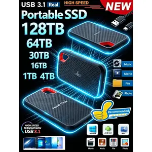 Slim Portable External SSD Hard Disk High Speed 4TB for Notebook Computer Reliable Data Storage Available in 1TB & 128TB Sizes
