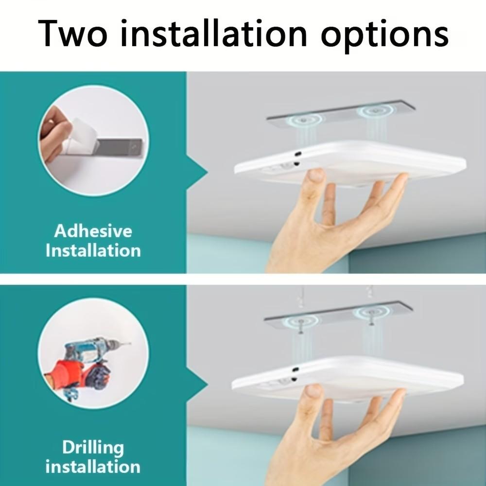 Smart Sensor Ceiling Light, Rechargeable Design, Adjustable Brightness & Color Temperature, Dual Sensing for Hallway, Stairs, Closet, Bathroom