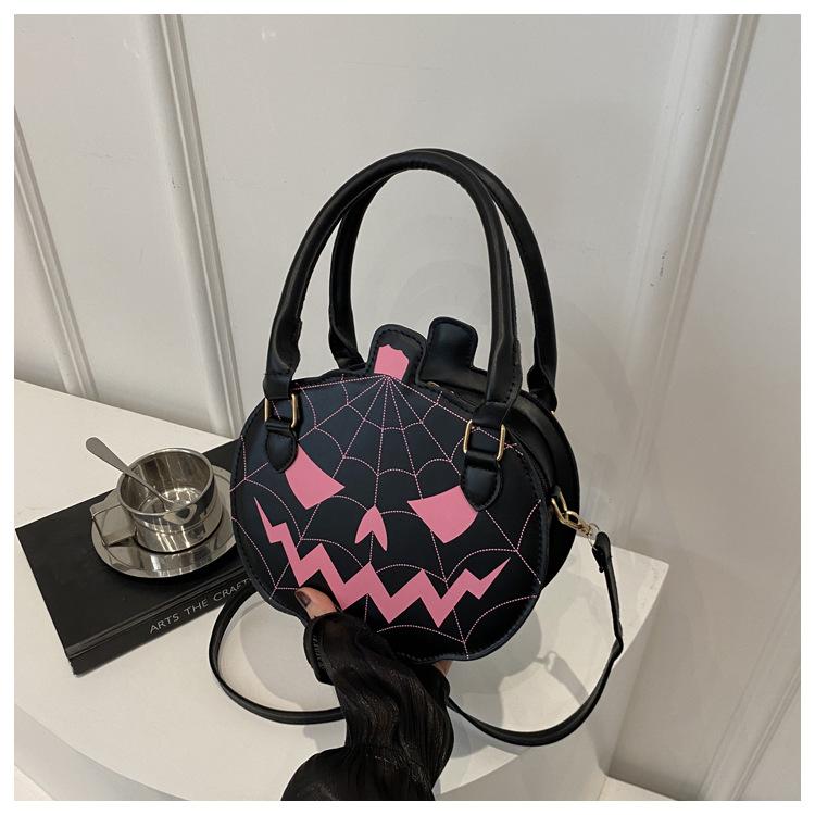 2026 New Halloween Pumpkin Bag, Contrast Color Simple Handbag, Funny Novelty Shoulder & Crossbody Bag for Women