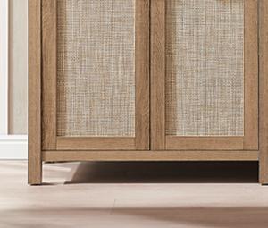 PieDle Furniture Rattan Crafted Storage Cabinet with Adjustable Dividers, Bohemian Style Buffet for Multiple House Areas like Kitchen, Hallway & Living Room PieDle Furniture Rattan Crafted Storage Cabinet with Adjustable Dividers, Bohemian Style Buffet for Multiple House Areas like Kitchen, Hallway & Living Room