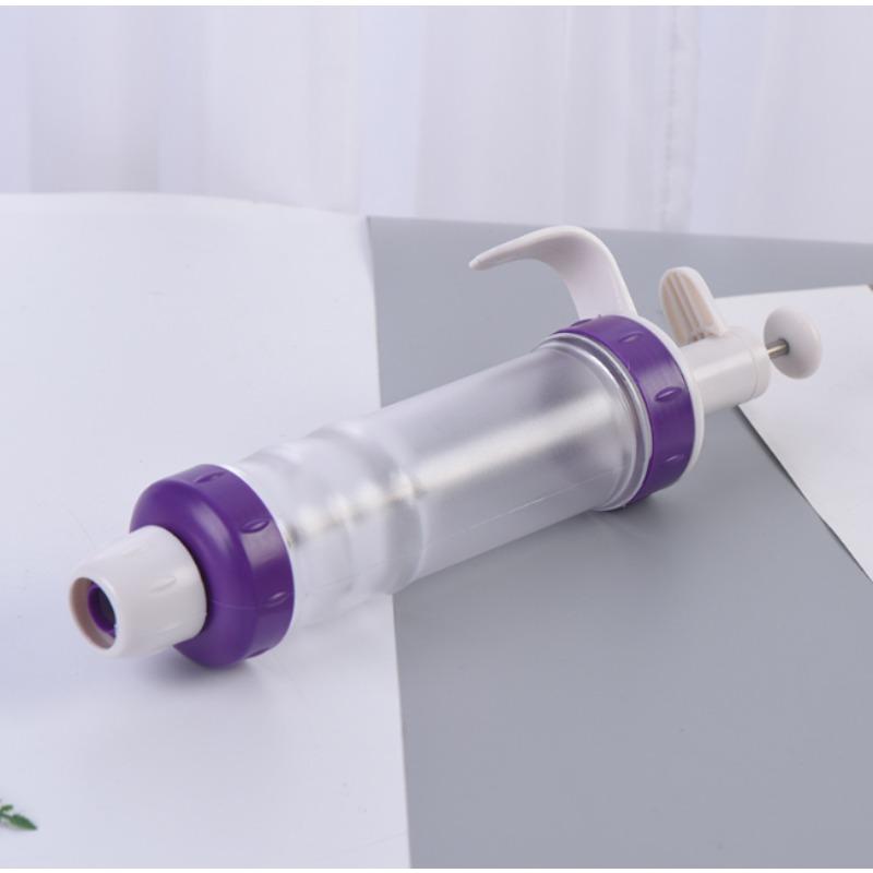 1set Buttercream Piping Gun Cake Decorating Tips DIY Manual Dessert Injector Baking Tools for Cookies Cakes Cream Puffs Multiple Nozzles