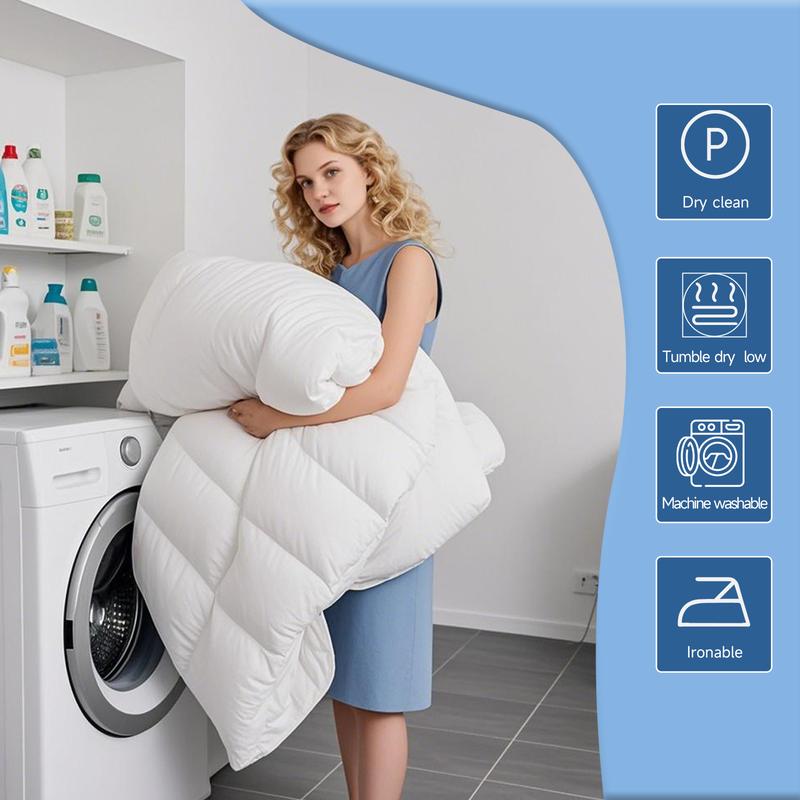 VIZIM All Season Comforter- Box Stitching Duvet Insert -Twin Full Quenn King Sizes Lightweight Soft Polyester Breathable Cozy Duvet,Soft, Durable Cozy Microfiber -Easy Care Microfiber Bed Set #BlackFridayDeals#CyberMondayDeals