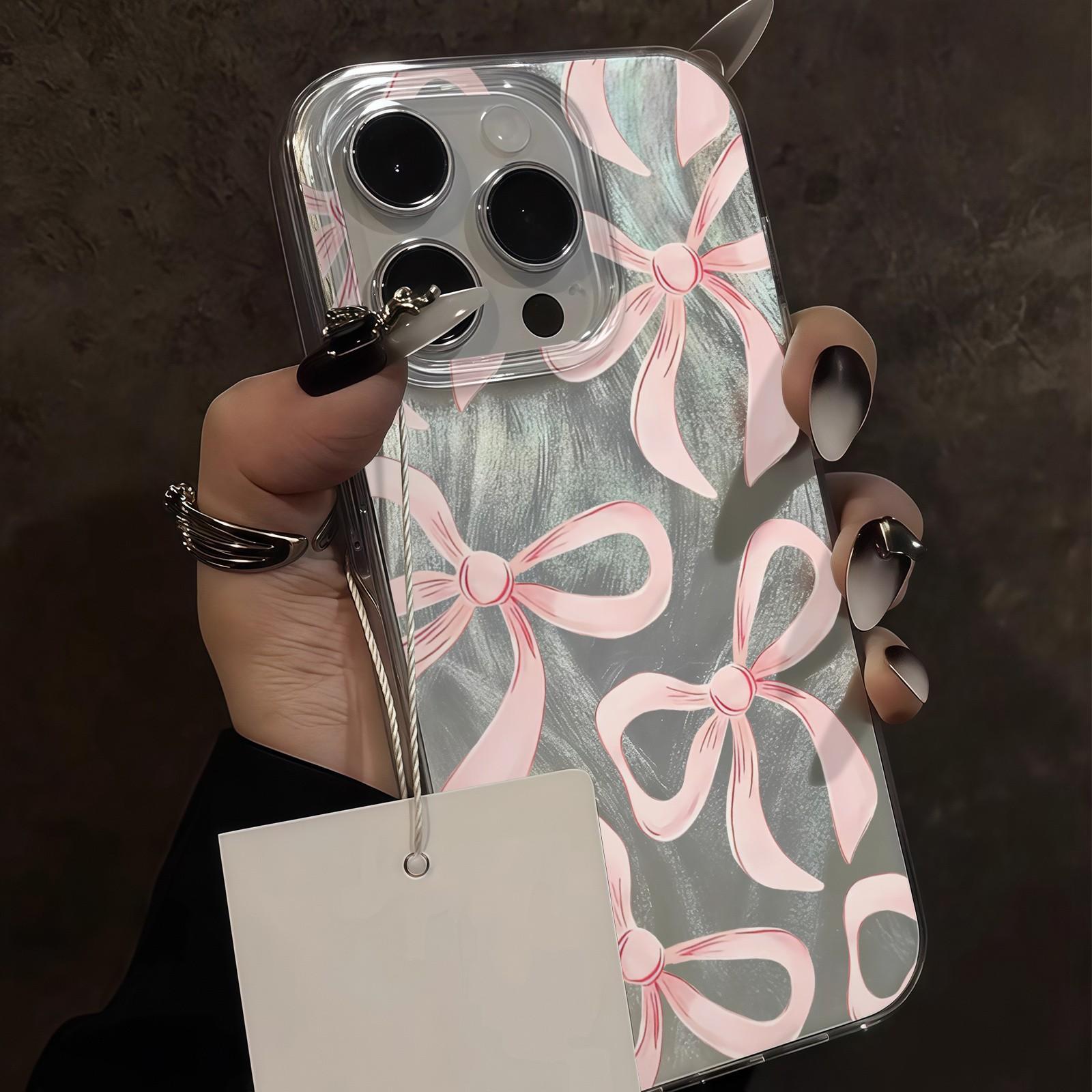 Bow Pattern Phone Case, Soft Shell Protection Cover for iPhone 17, 16pro, 15, 14, 13, 12, 11 Pro Max, Gift for Friends or Partner