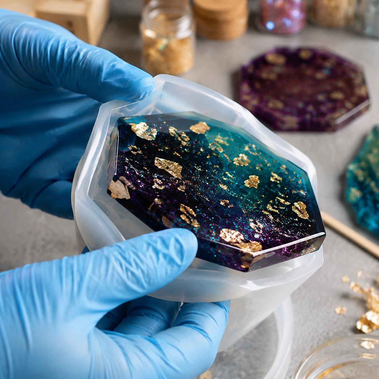 500G And 1000G Upgraded High-Capacity Crystal Clear UV Curing Epoxy Resin - a Brand New Formula Adhesive Resin That Requires No Mixing, Cures Quickly Under UV Or Sunlight, And Has a Transparent High Gloss End. It Is Suitable for Crafts