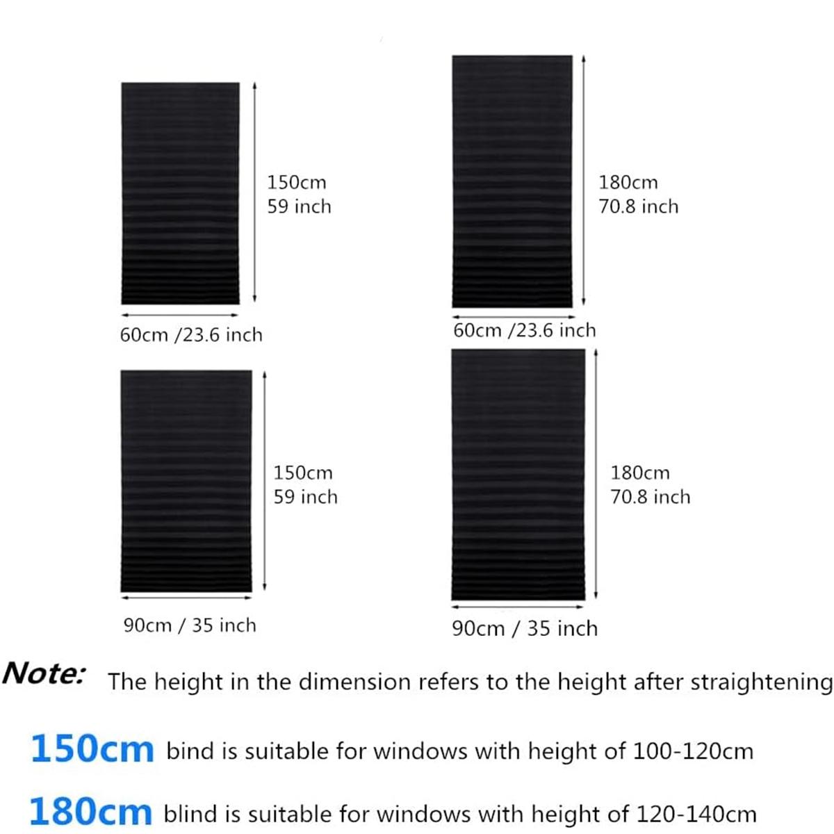 Solid Color Blackout Blinds, 1 Count Self Adhesive Blackout Blinds, Wireless Temporary Window Blinds, Cordless Blinds, Home Decor for Living Room Bedroom Kitchen Bathroom