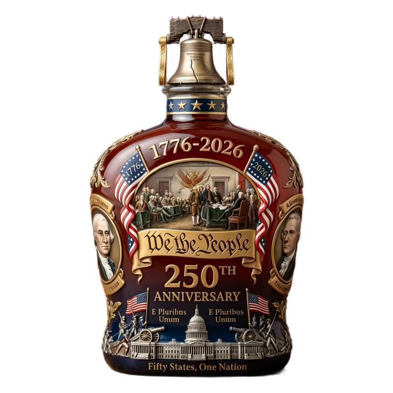 Viral 250th Usa Anniversary Decanter, Patriotic Bar Decor Must-Have, Limited Edition, 250 Years of America, We the People Design