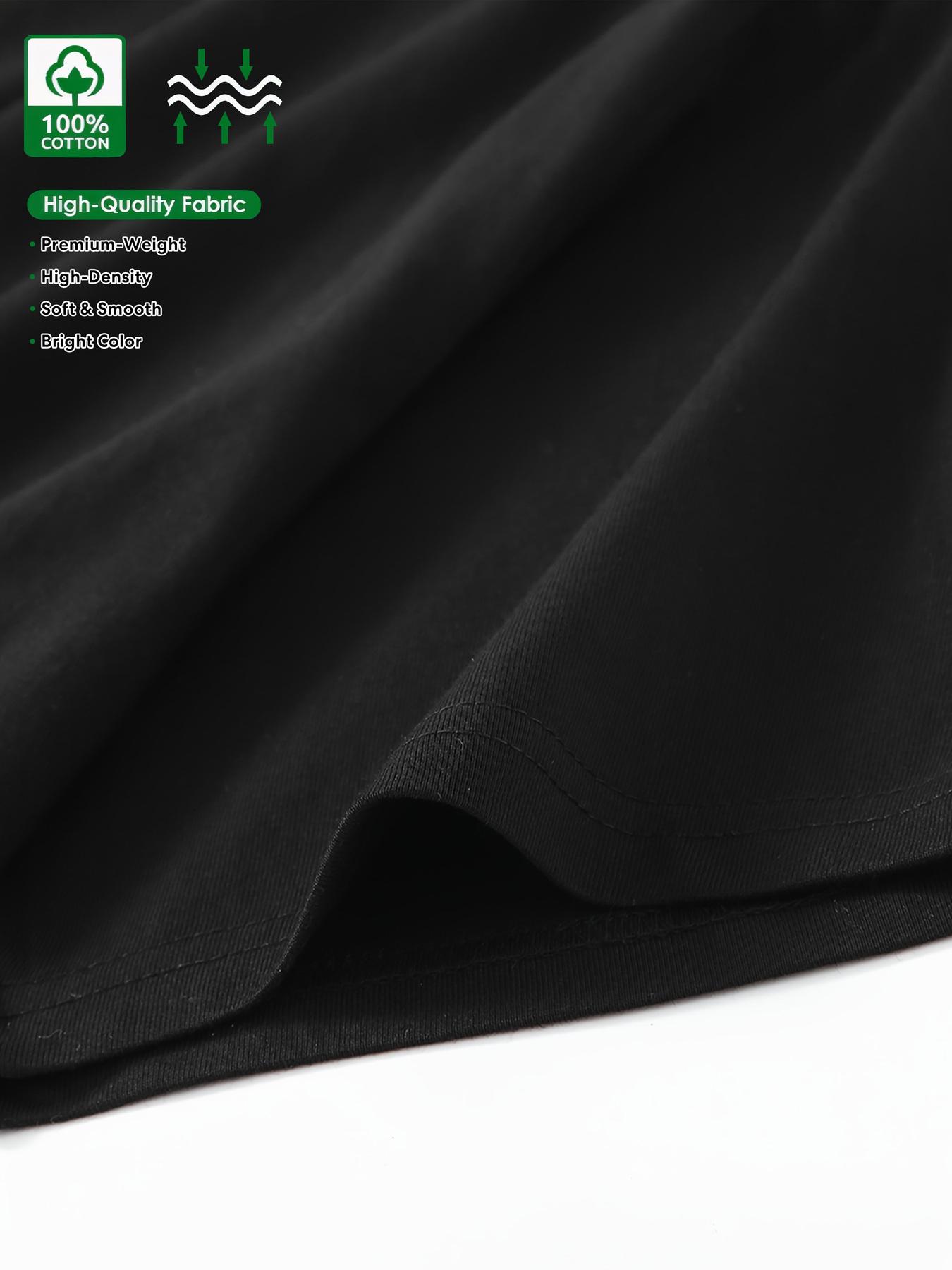 Men's pure cotton casual short-sleeved T-shirt, spring and summer style short-sleeved solid-color printed casual sports T-shirt, all-cotton home and outdoor comfortable and breathable round-neck T-shirt, suitable as a gift for men