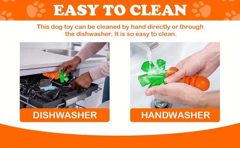 Apasiri Aggressive Chewer Dog Toys, Durable Carrot Leaf Design for Teeth Cleaning & Mental Stimulation