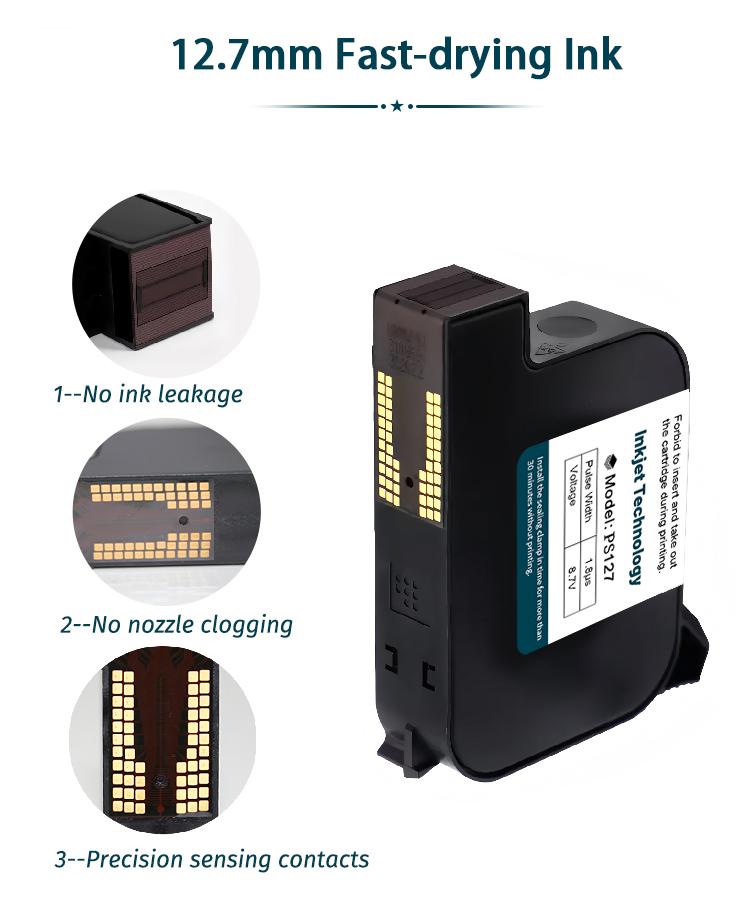 Phezer P15 Handheld Inkjet Printer & Cloth Printing Machine Kit | 12.7mm Quick-Drying Coder Gun with PS127 Ink | 600DPI Portable Labeler for DIY, QR, Date on Fabric/Metal/Plastic (Includes Hard Case)