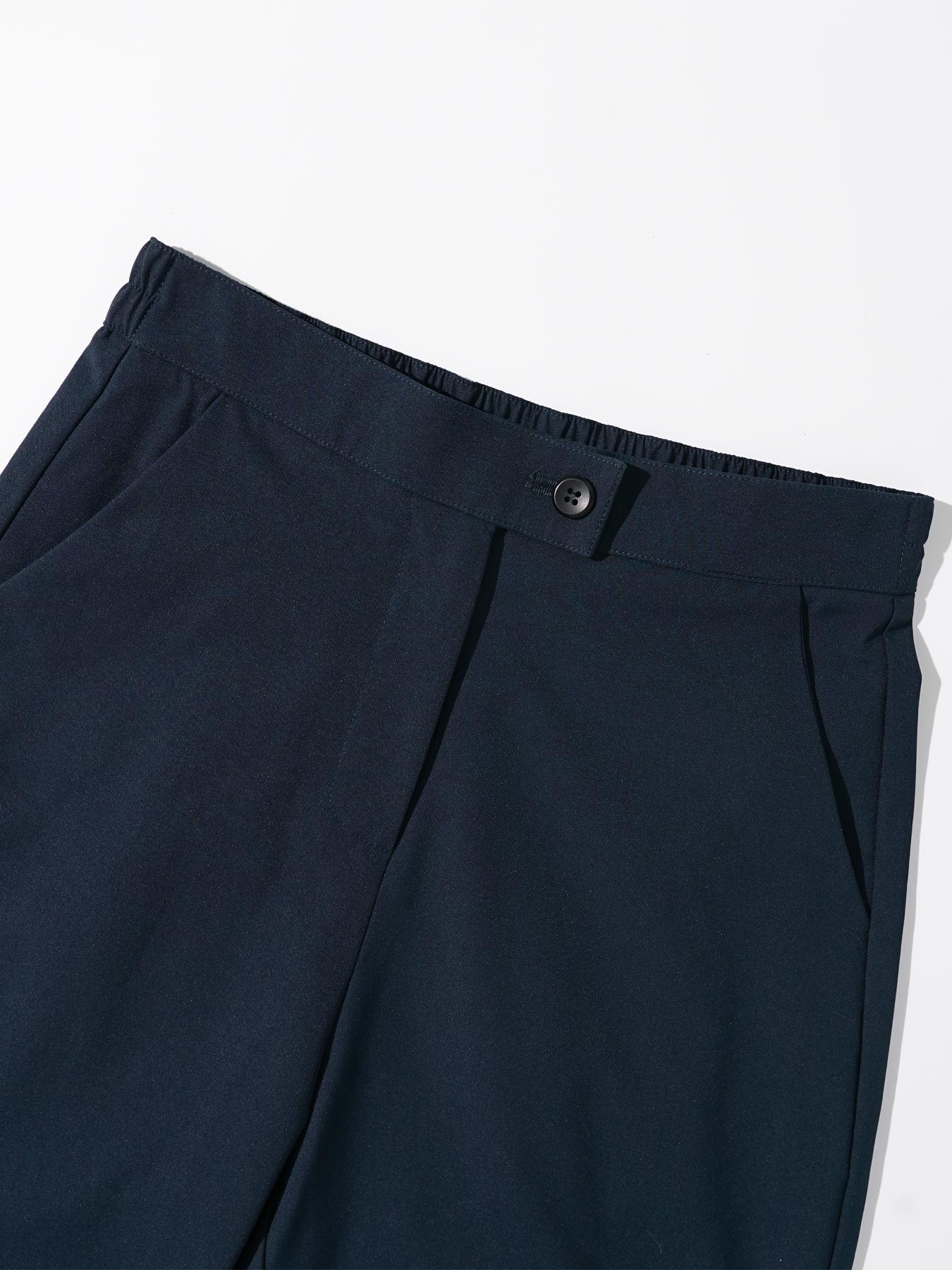Women's asymmetrical belt solid color casual pants, made of Woven, comfortable and skin-friendly fabric, suitable for office and travel fashion Bottom, Casual Fashion Bottoms