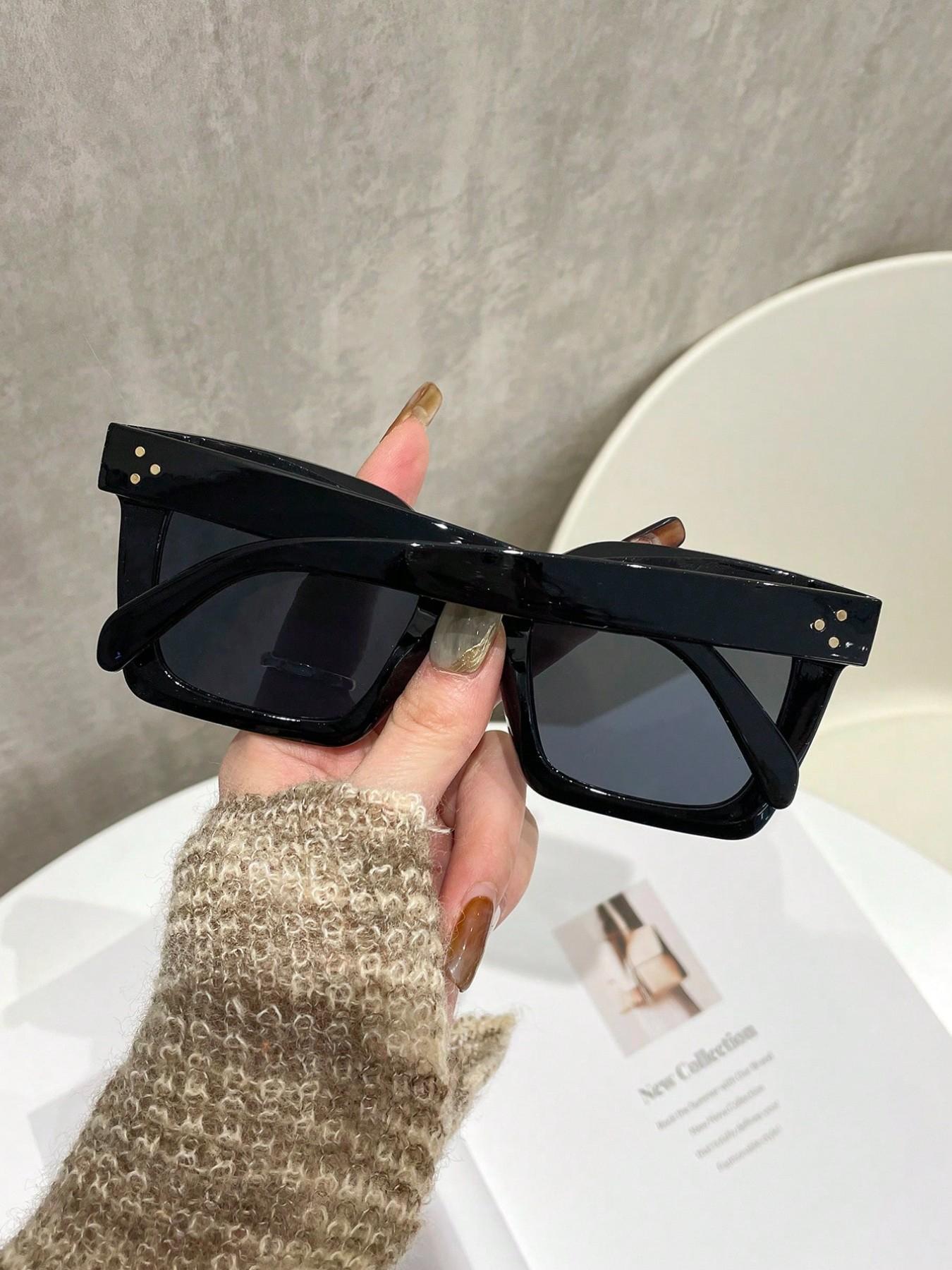 2 Pcs Men's Square Frame Sunglasses, Large Frame Glasses, Fashionable and Comfortable, Ideal for Outdoor Activities, Parties, Travel, Driving, Fishing