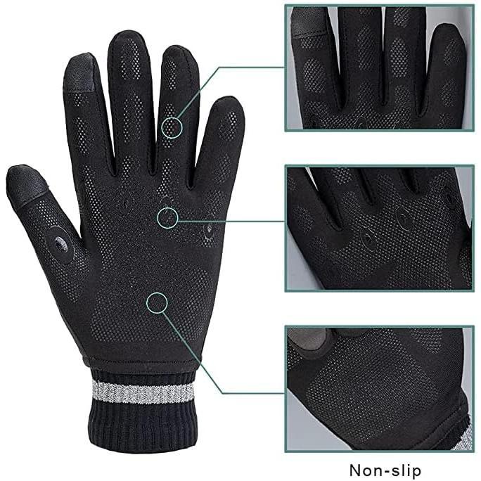 Winter Gloves for Men |  Screen Compatible |  for Running, Cycling, Hiking in Cold Weather