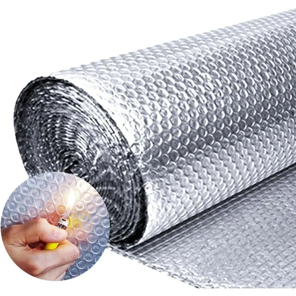 24" x 10 Ft Reflective Window Insulation ,Rv Insulation for Keep Heat, Double Reflective Insulation Fireproof B2 Thermal Insulation Roll for Winter Weatherproof Attics, Windows, Garages RV's, Ducts