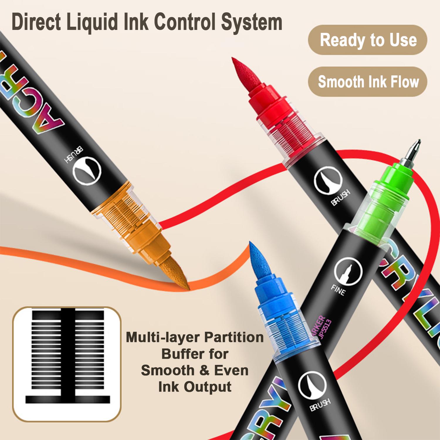 Metallic Color Markers 12/24/36/48/60/72 Colors, Non-Transparent Art Pens for DIY, Anime, School Supplies, New Condition