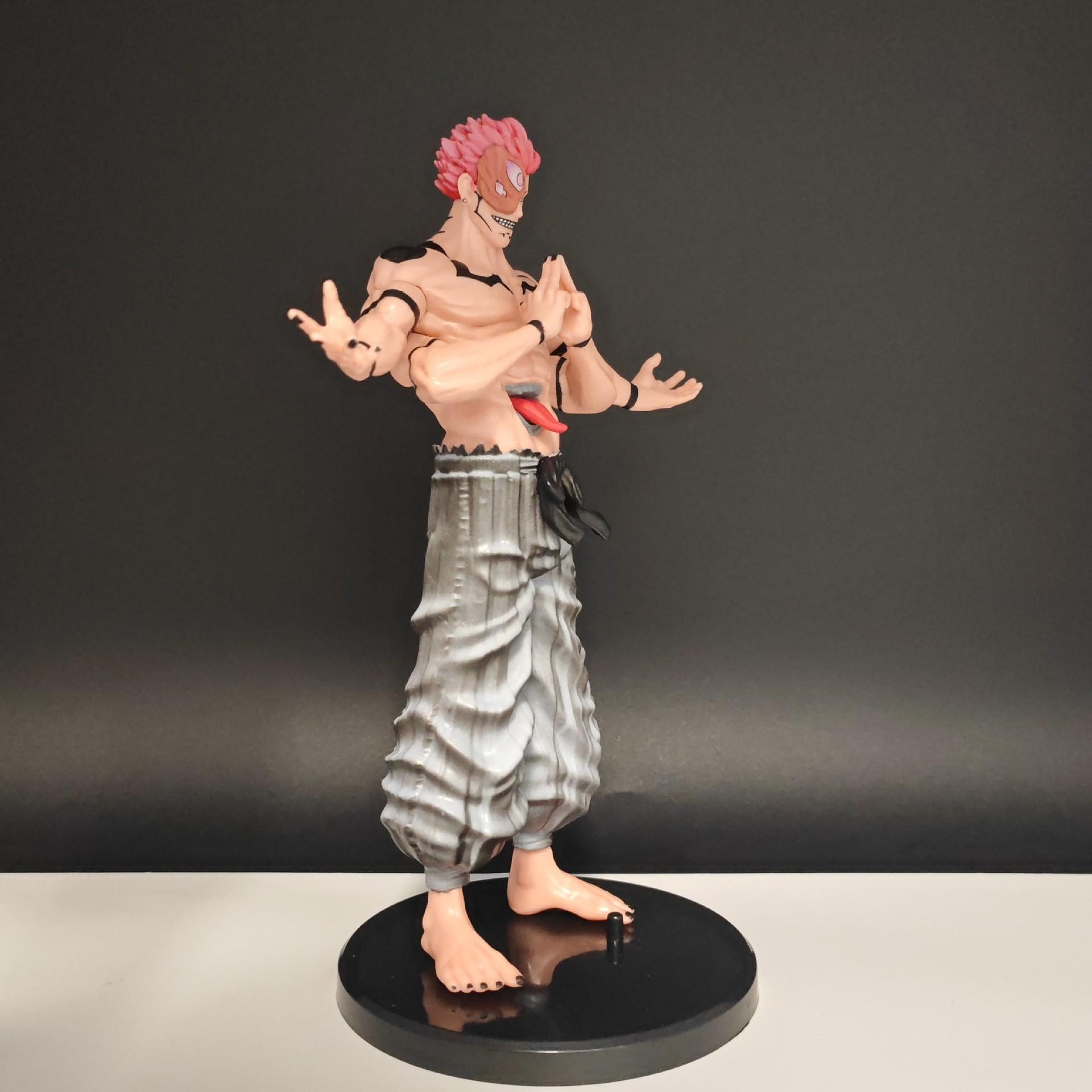 Two-Faced Demon Curse King Anime Model, Yuji Kiba Desktop Box Handmade Figure, Collectible Decoration for Fans, Unique Gift Idea