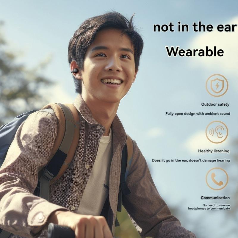 Wireless Ear Hook Earphone, Long Standby Gaming Headset with Digital Display Charging Case, True Wireless Bluetooth-compatible Fitness Earbuds for Sports Running, Chargeable Headphones