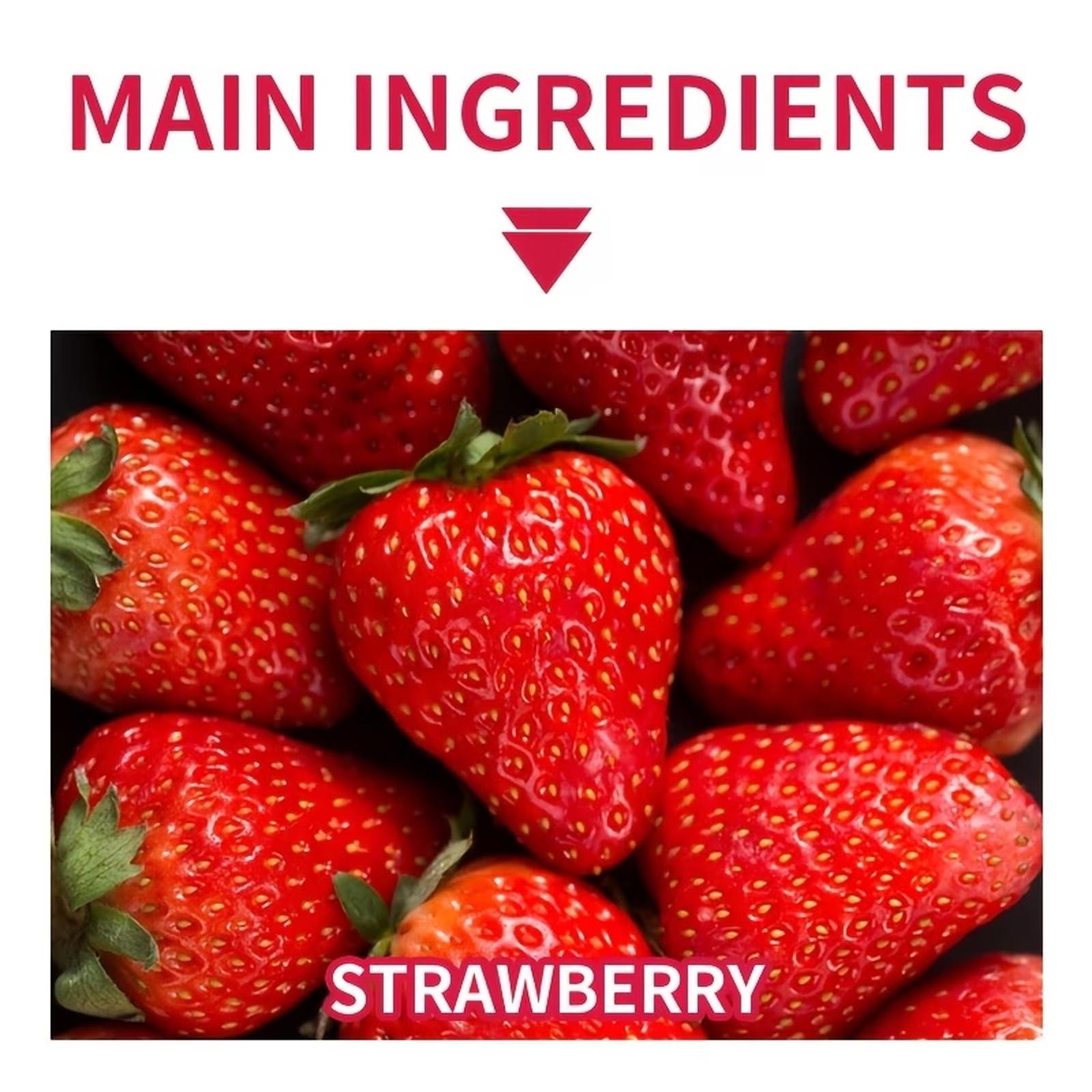 Strawberry Fast-Acting Hair Removal Cream, Gentle Formula with No Irritation, Pain-Free Complete Hair Removal for Chest, Legs and Arms