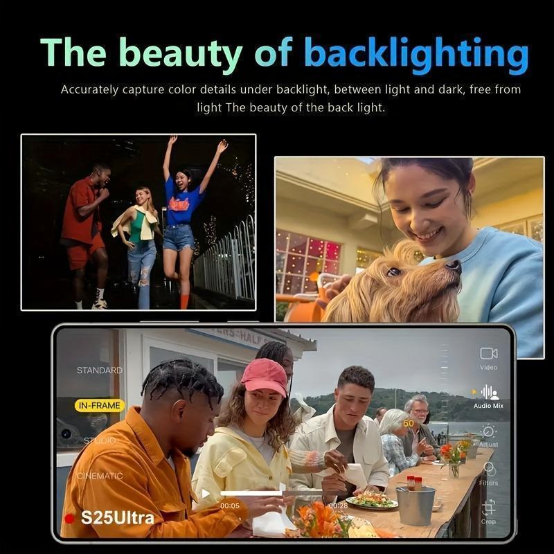 2025 New S25 Ultra Smartphone 5G Phone, Android 14, 6800mAh/12GB+512GB/6.8 Inch Monitor/108MP+48MP Camera/Dual SIM/Built-in Pen/GPS, Fast Charging, Fingerprint Unlock, Facial Recognition, Full Set Of Accessories, Ideal Gift