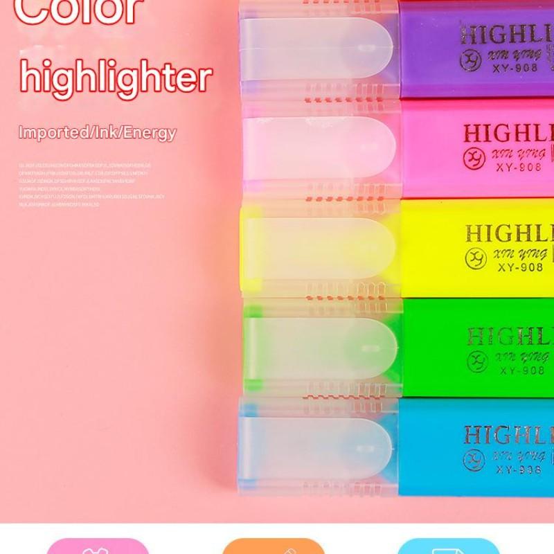 Fluorescent Highlighter Pen for Students, Colorful Marking Pen for Primary and Secondary School, Specialized for Handwritten Reports