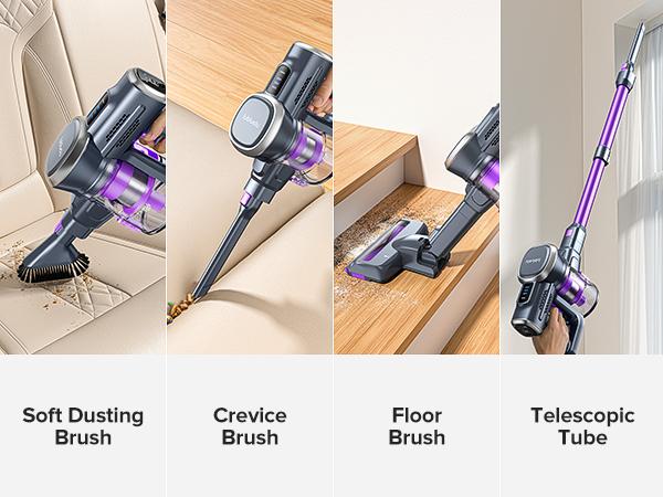 Lubluelu Cordless Vacuum Cleaner, 25000Pa Powerful Suction, LED Brush, 50Min Runtime, Lightweight Self-Standing for Pet Hair, Carpet & Hardwood Floors Lubluelu Cordless Vacuum Cleaner, 25000Pa Powerful Suction, LED Brush, 50Min Runtime, Lightweight Self-Standing for Pet Hair, Carpet & Hardwood Floors