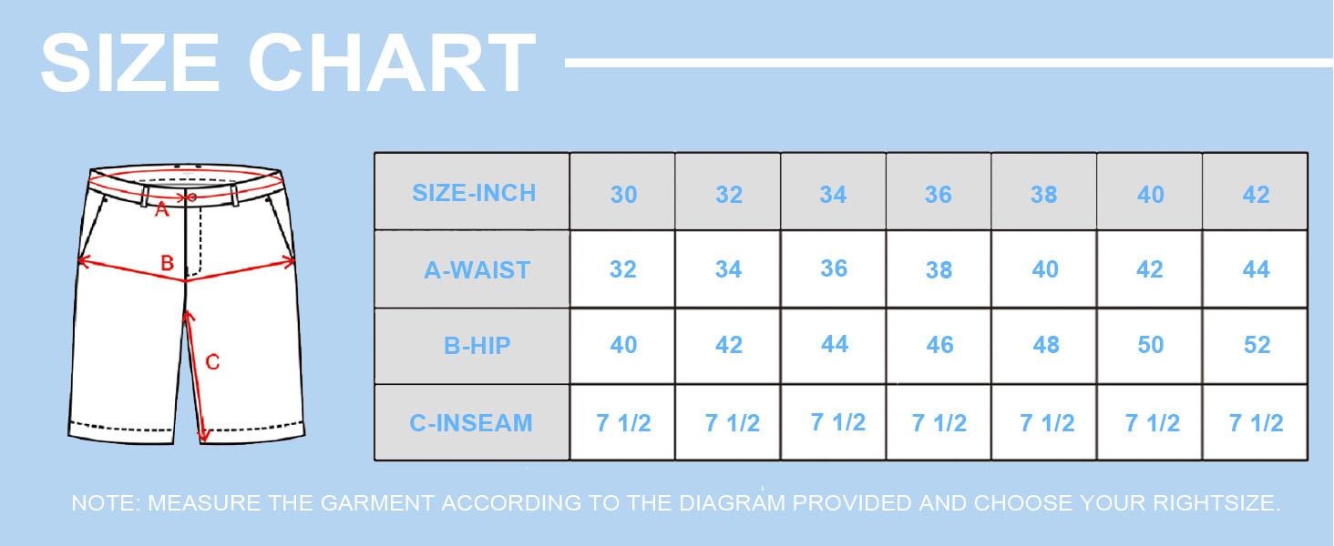 MAELREG Golf Shorts Men 7/9inch Quick Dry Stretch Waist Moisture Wicking Water-Repellent Flat Front Flex Mens Shorts sweatpants men Tropical