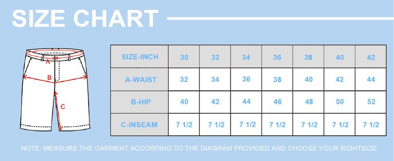 MAELREG Golf Shorts Men 7/9inch Quick Dry Stretch Waist Moisture Wicking Water-Repellent Flat Front Flex Mens Shorts sweatpants men Tropical