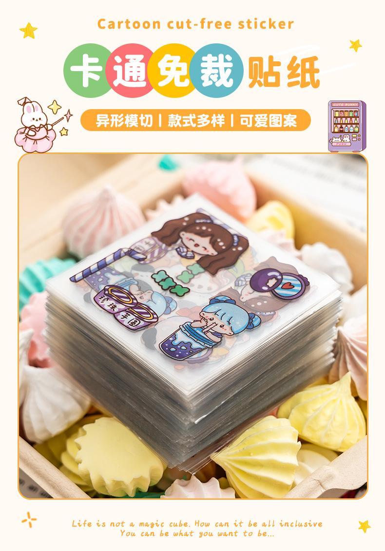 50Pcs Cute Cartoon Stickers Kawaii Decoration Stickers Kids Gift Waterproof Stickers Stationery Supplies Scrapbooking Stickers