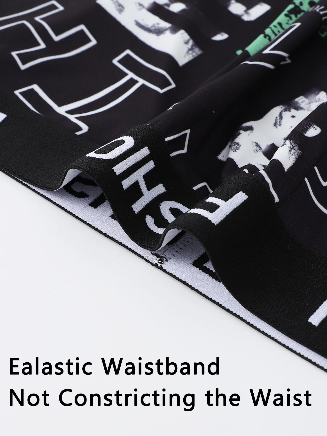 Trendy Letter Print Men's Boxer Briefs 3pcs, Comfortable Elastic Waistband, Multi-Color Options