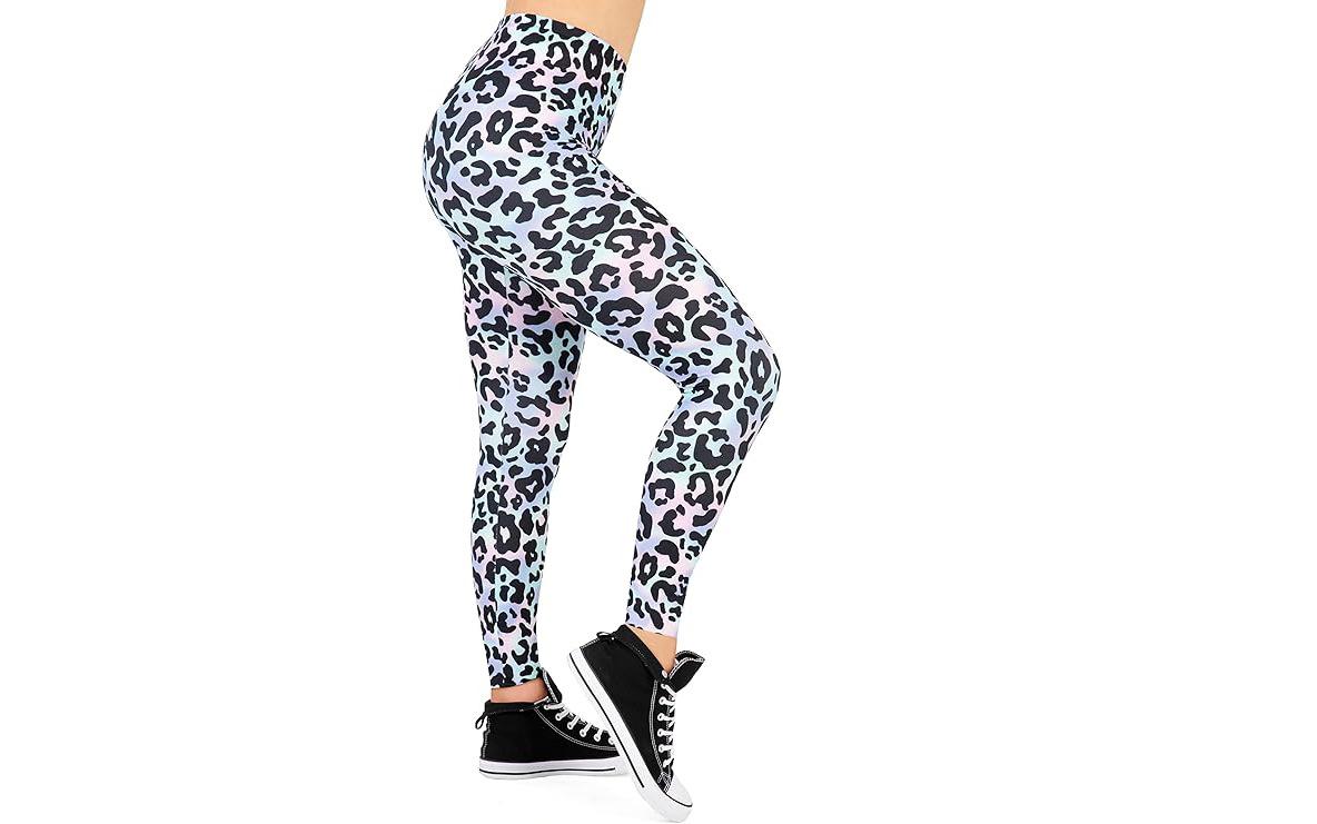 Leopard print series printed sports leggings DIY women's yoga pants fitness pants