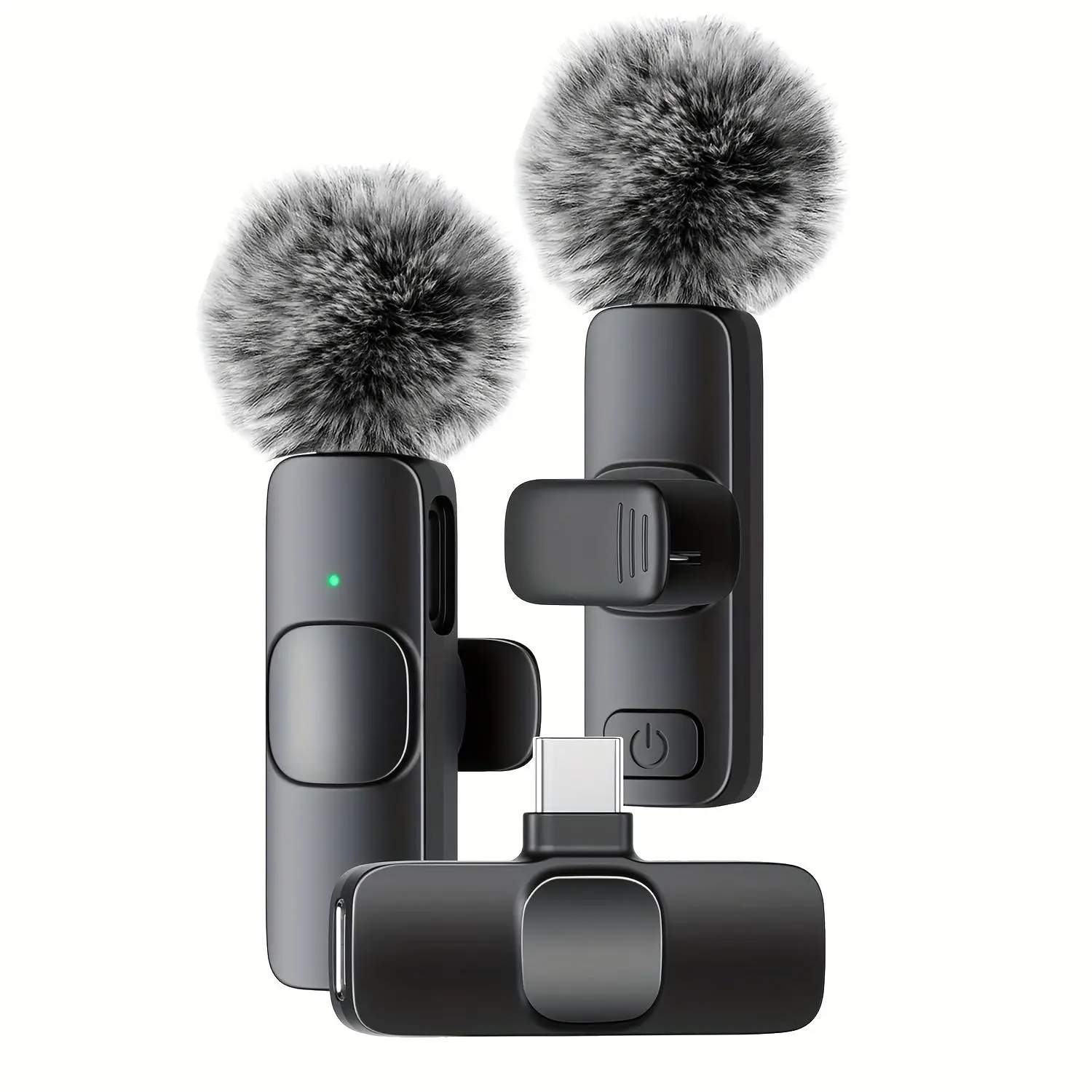 Professional Wireless Lavalier Microphone for Smartphones, Tablets, Cameras, Wireless Omnidirectional Recording Microphone for  Interviews, Podcasts and Vlogs