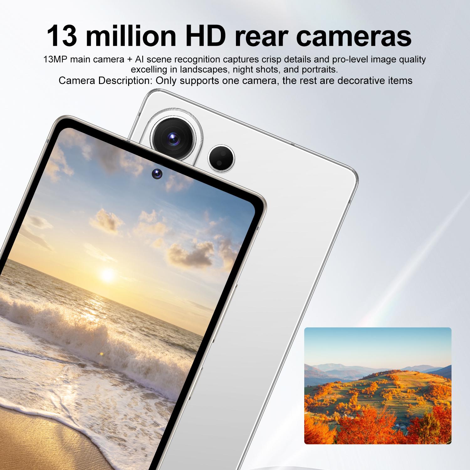 Astarry-26 Ultra 6.8-inch screen 4+64GB 5+13MP camera MTK6762 8-core processor Android 12 version Bluetooth WiFi with stylus dual card slot Face recognition 4100mAh capacity battery smart phone 4G network.