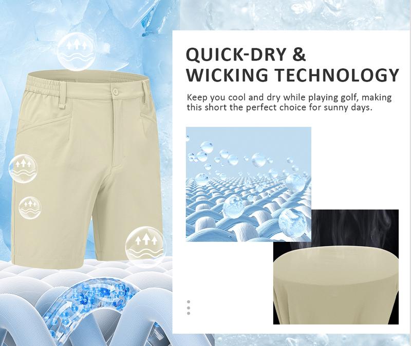 YSENTO Men's Golf 4-Way Stretch Mens Shorts 7 Inch Inseam Dry Fit Dress Casual Work Chino Lightweight  with Elastic Waist Quick-Dry Pants  LGBT Wimbledon  #US OPEN TENNIS #dealsforyoudays