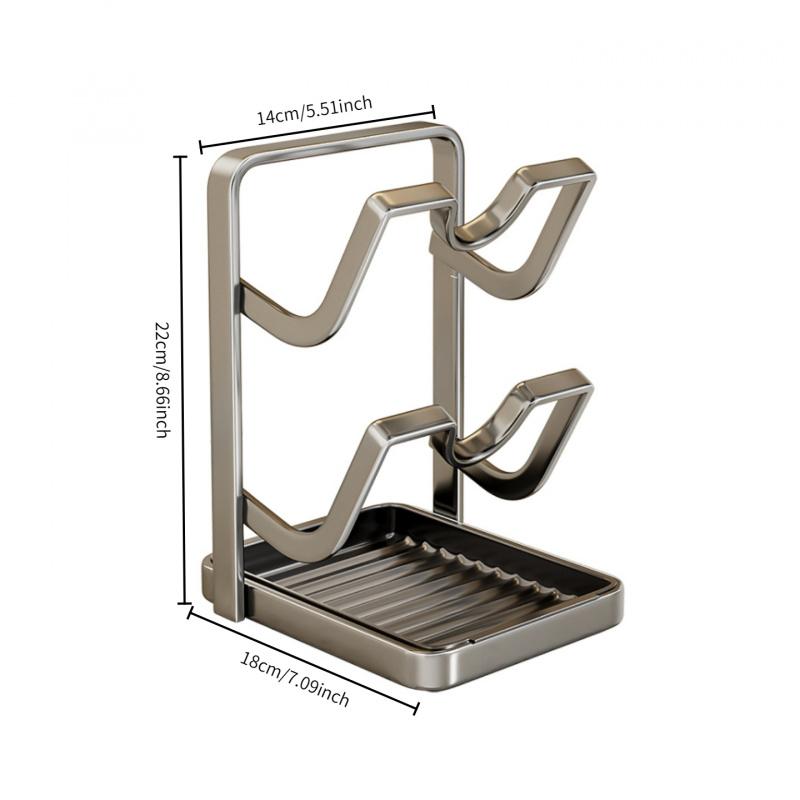 Multifunctional Kitchen Storage Rack, New Pot Lid Rack, Countertop Spatula Holder, Vertical Cutting Board Organizer, Chopping Board Organizer