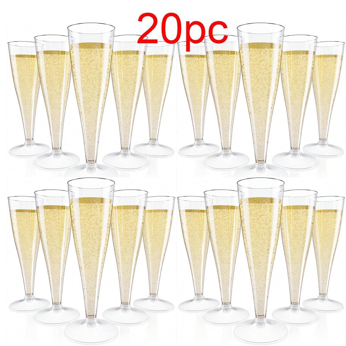 5/20pc transparent golden toasting champagne glass, cocktail glass, Martini glass, ice cream glass, dessert glass, 4.5 ounces. It is very suitable for use in birthday, family gathering, wedding toasting and festival occasions such as Thanksgiving, Christm
