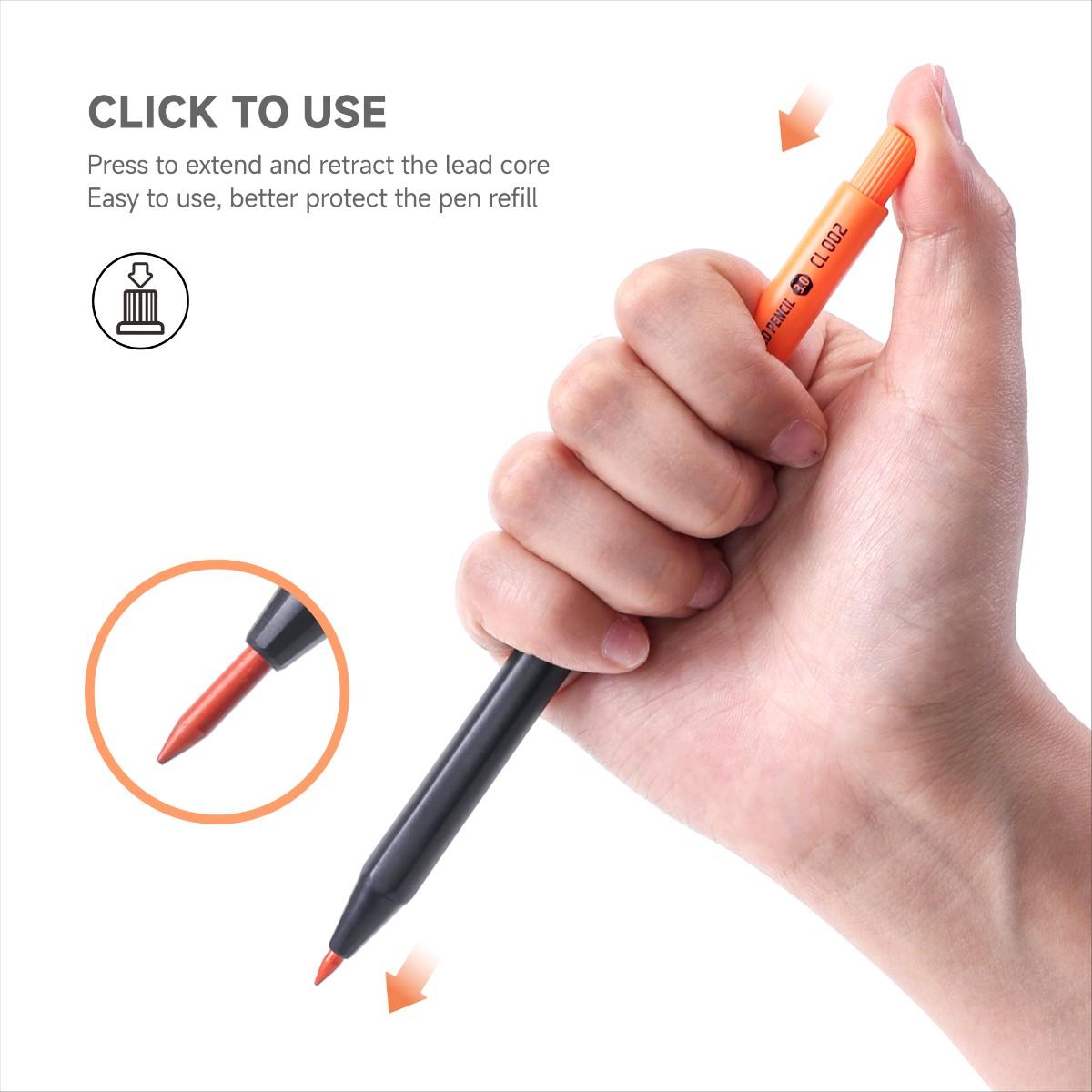 12 Color/96 Erasable Clicker Colored Pencils Set, Long-Lasting Writing, No Sharpening Needed, Student Drawing Art Supplies