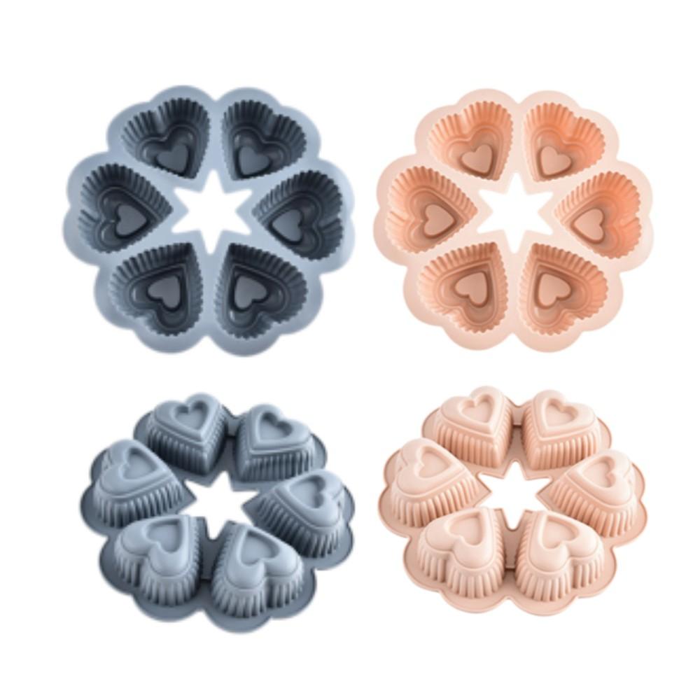 1PCS Silicone Heart-Shaped Baking Mold, Non-Stick Cake Chocolate Cookie Mold, High-Temperature Resistant, Easy to Clean, Durable, Perfect Gift